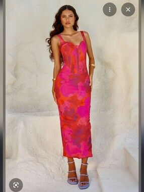 Runaway The Label - Hilton Midi Dress - Sangria - Small